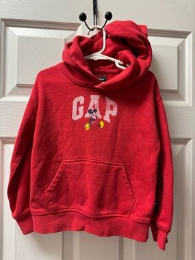 GAP Red Mickey Graphic Hooded Sweatshirt